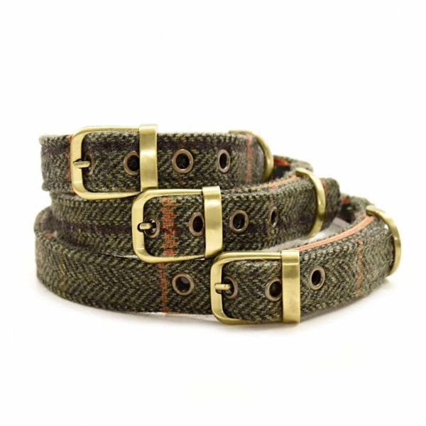Tweed Dog Collar 12 woofers barkers