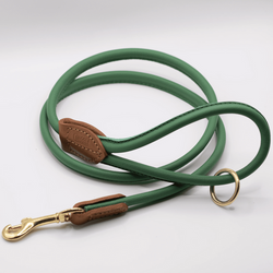 D & H Rolled Leather Lead Clover/Brass