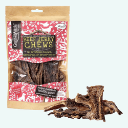 Green and Wilds Beef Jerky Chews 100g - woofers & barkers