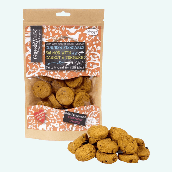 Green and Wilds Cornish Fishcakes turmeric (150G) - woofers & barkers