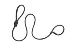 Dogs and Horses Rolled Leather Slip Lead Black - woofers & barkers