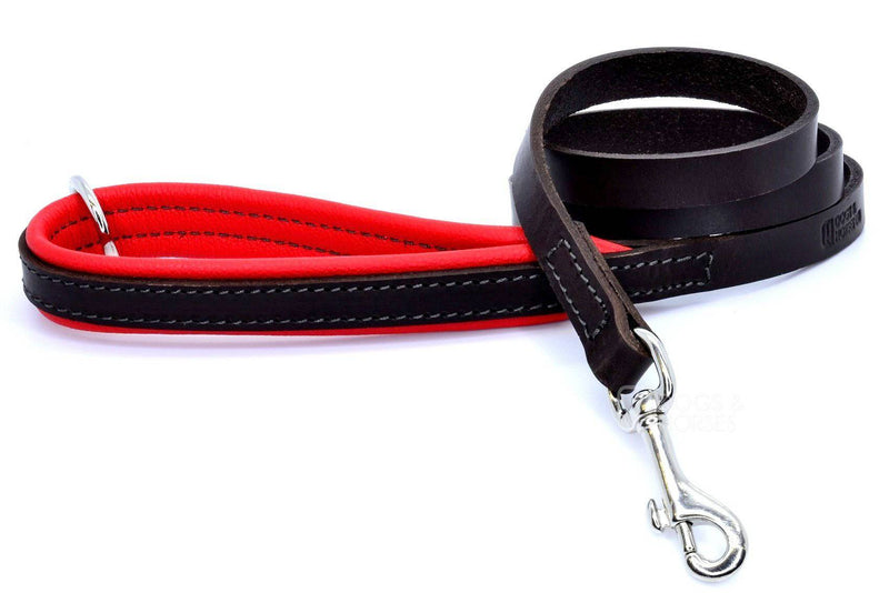 Dogs and Horses Leather Hound Collar Brown/Red - woofers & barkers