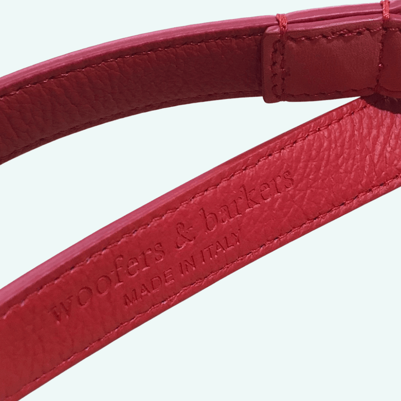 W&B Firenze Rosso Nubuck Lead - woofers & barkers