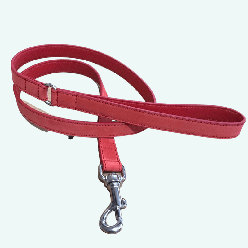 W&B Firenze Rosso Nubuck Lead - woofers & barkers