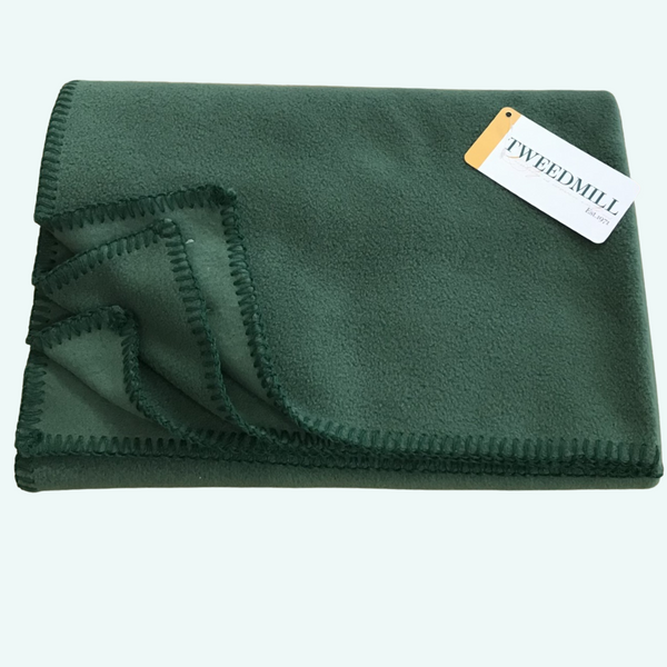 Small Fleece Throw - Forest Green