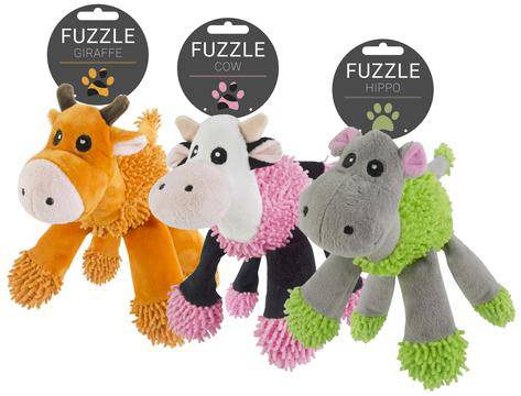 Fuzzle Giraffe with 5 squeakers - woofers & barkers