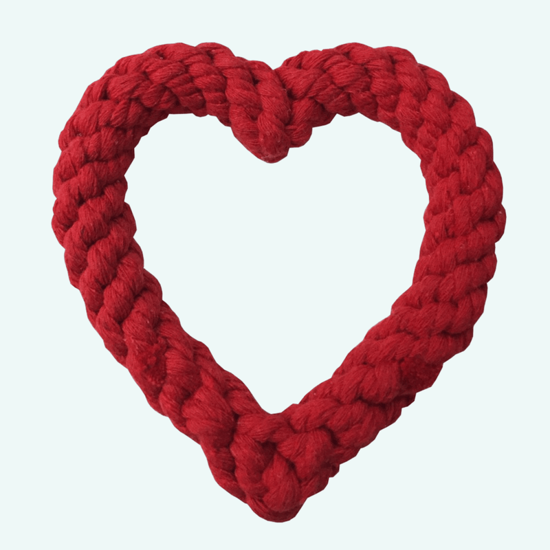 Rope Heart Toy - woofers & barkers