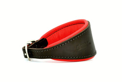 Dogs and Horses Leather Hound Collar Brown/Red - woofers & barkers