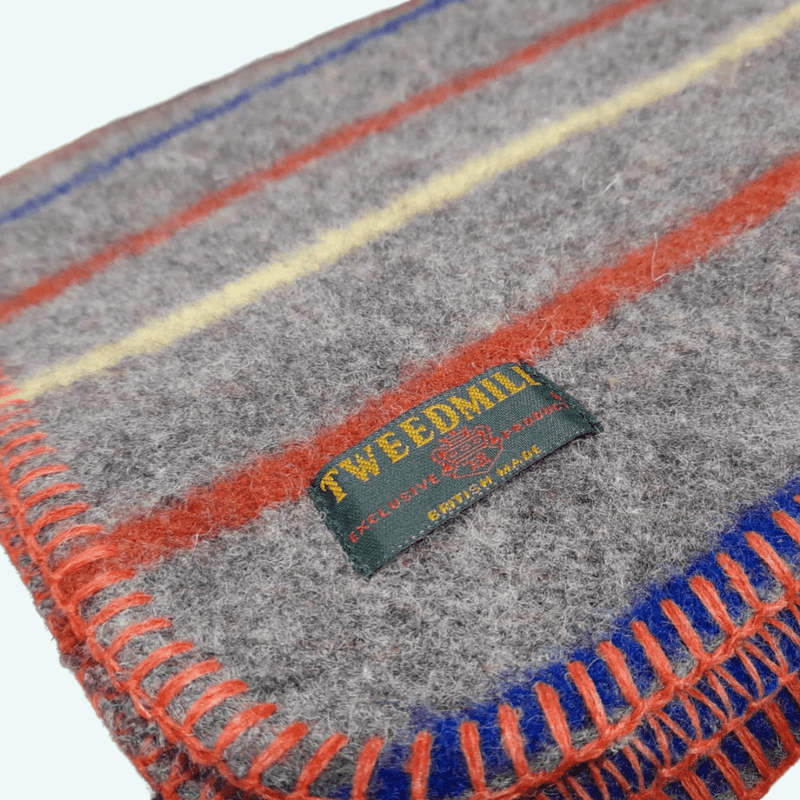 Recycled Random Stripe Dog Blanket - 100x140cms - woofers & barkers