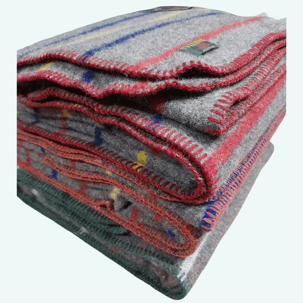 Recycled Random Stripe Dog Blanket - 100x140cms - woofers & barkers