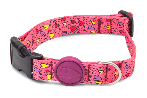 Mimco dog online collar pink