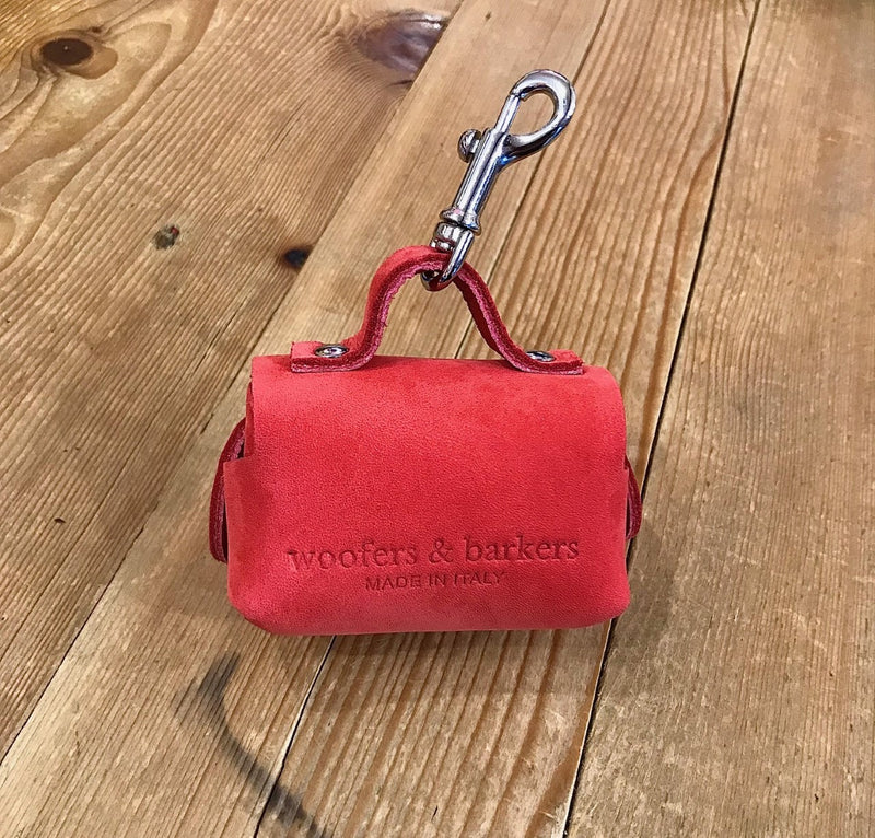 W&B Firenze Rosso Nubuck Poo Bag Holder
