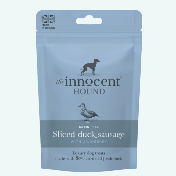 Innocent Hound Sliced Duck Sausage - woofers & barkers