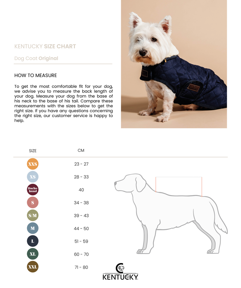 Kentucky Dog Coat - Navy