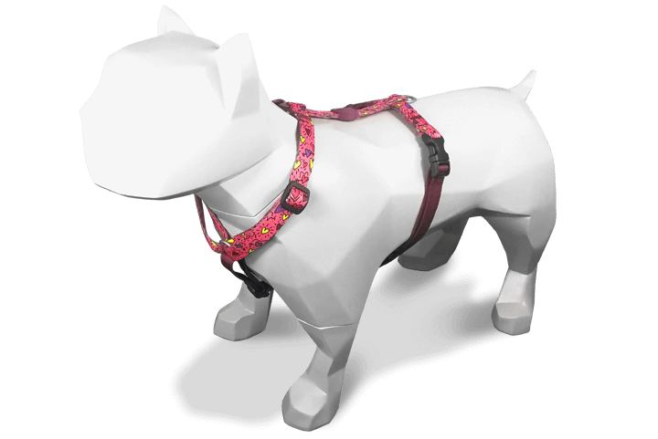 Morso H Harness Pink Think - woofers & barkers