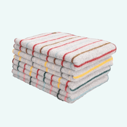 Recycled Random Stripe Dog Blanket - 100x140cms - woofers & barkers