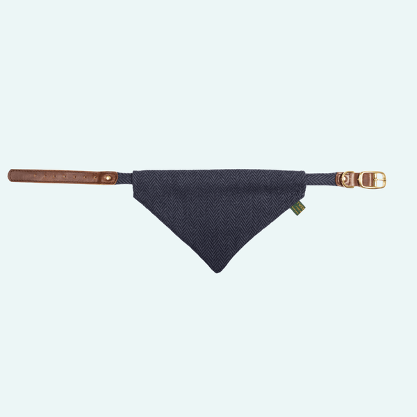 Tweed Neckerchief H/B Navy - woofers & barkers