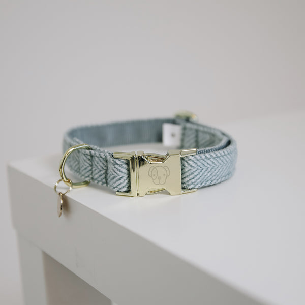 Kentucky Dog Collar - Wool Blue