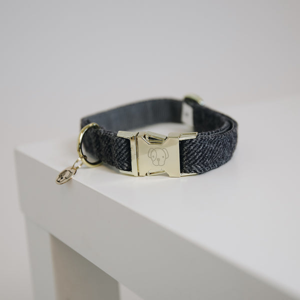 Kentucky Dog Collar - Wool Grey