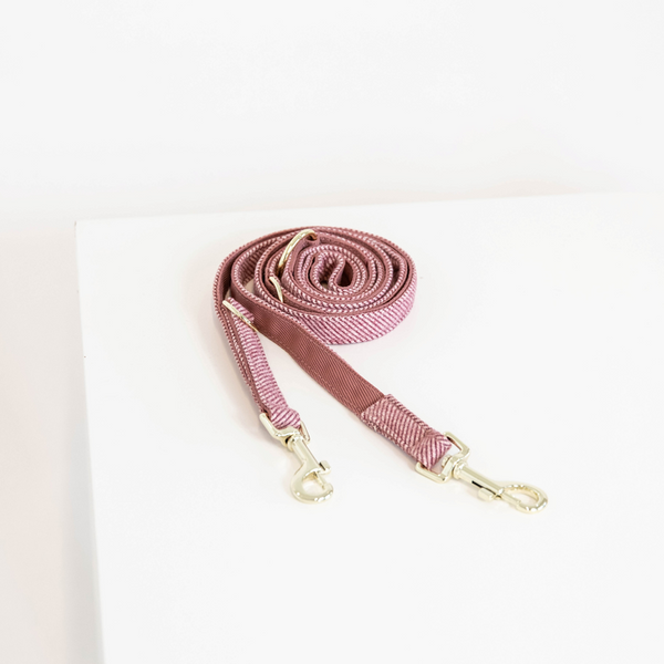 Kentucky Dog Lead 2M - Wool Pink
