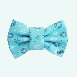 Funky Dog Xmas Blue Snowflake Bow Tie - woofers & barkers